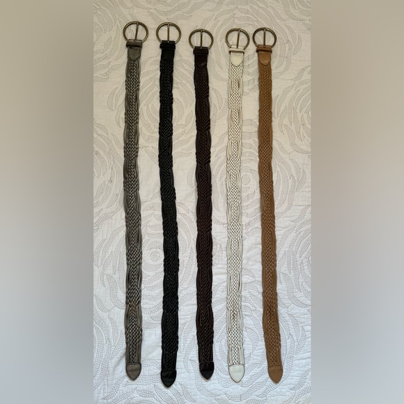 5 Woven Genuine Leather Belts (GAP Japan) - Picture 2 of 14